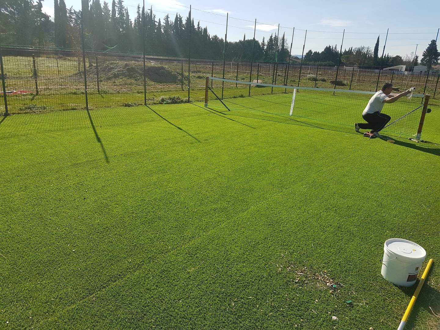 Installation d'un tennis privé à Aix en provence