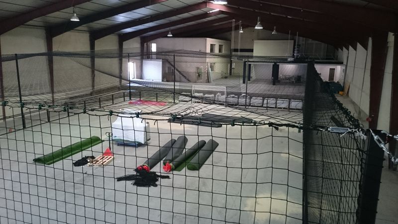 Univers Gazons réalise deux terrains de foot indoor à Albi dans le Tarn en région Occitanie